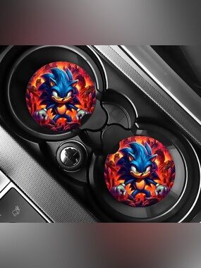 Sonic Car Coasters Absorbent Set of (2)
